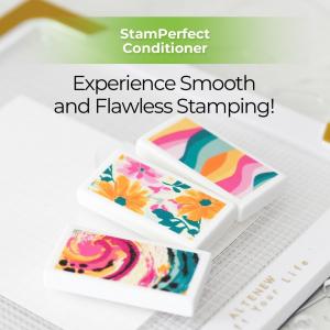 Altenew broadened their range with a new set of crafter essentials great as gifts for avid stampers: the StamPerfect Conditioner set.