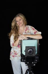 Erika Masterson with Sally her 8x10 view camera