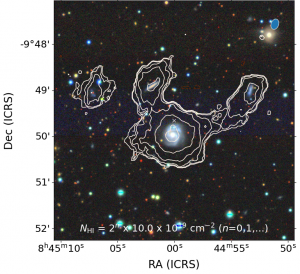 Four galaxies close by to the and part of the 49 galaxies.