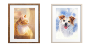 Woodykiki Custom Watercolor Pet Portraits