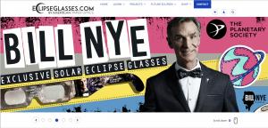American Paper Optics made limited edition eclipse glasses for Bill Nye the Science Guy and The Planetary Society that are available on EclipseGlasses.com.