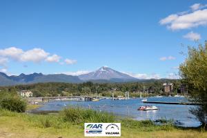 The race venue at Pucon in Chile's Lake District