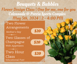 Peoria Florist Bouquets & Bubbles, Price list, "One for me, one for you"