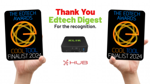 KLIK has been honored with two Finalist awards in the EDTECH 2024 competition for its classroom content management and collaboration system, KLIKBoks HUB.