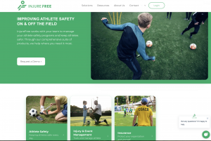 InjureFree website image of homepage.