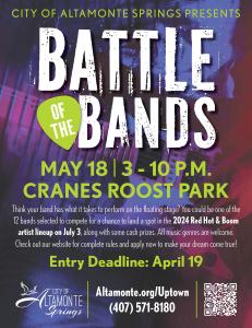 Battle of the Bands Call for Artists Flyer