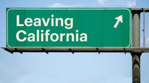 Leaving California freeway sign