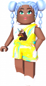 Afro Unicorn Roblox Avatar Strikes a Pose