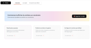 Pickcel Digital Signage App in French