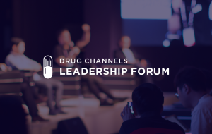 Drug Channels Leadership Forum logo over a blurred background