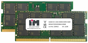 Image of SODIMM DDR5 memory modules from Intelligent Memory front and back