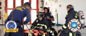Four firefighters at the Alexandria Fire Department.