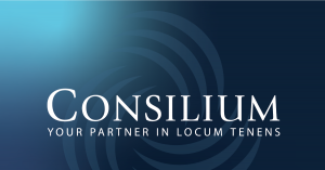 Consilium Staffing logo featuring a stylized blue and gray design with the company name in a professional, modern font