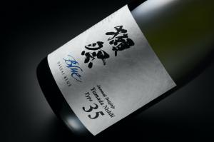 Label of the new Dassai Blue Type 35 Sake