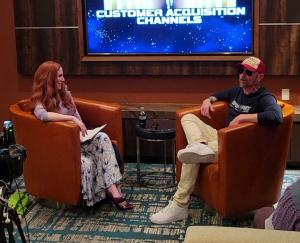 Jenny Heins in consultation with Darryn Yates from the Darryn Yates Show on 'The Blox,' sharing expert advice and strategies.