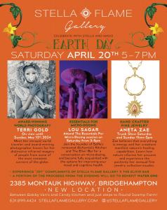 Stella Flame Gallery Invitation for Earth Day Celebration April 20 2024