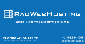 Rad Web Hosting is a leading provider of cloud and hosting services from their Dallas, TX headquarters since 2015.