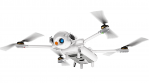 Evolve Dynamics' new SKY MANTIS 2 UAS platform flies in front of a blank white background
