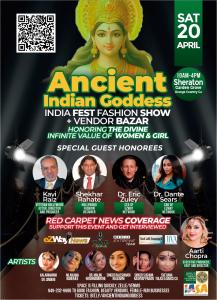 Honoring the Divine Feminine: Ancient Indian Goddess India Fest Fashion Show & Vendor Bazaar – Saturday, April 20