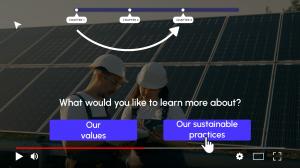 Conceptual illustration of multiple video pathways branching out, symbolizing Cinema8's technology that allows viewers to choose their own adventure in interactive videos