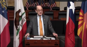 Brad Sherman emphasized establishing a secular, democratic, non-nuclear republic of Iran. Reminding the audience about the impressive 243 co-sponsors for the H.Res 100. He said the strong bipartisan support of the Iranian Resistance has received in the 118th Congress.