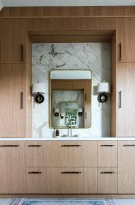 Ribbed Italian Veneer Bathroom Cabinetry