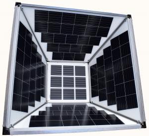 The photo shows an overhead view looking staight down on the SFS Solar Assembly.