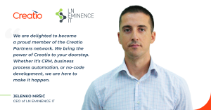 Creatio Partners with LN EMINENCE IT to Further Expand Its Presence in the Balkan Region