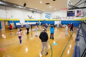 VRAR Chicago transforms the Komarek school gym into a VR lab for Virtual Reality Career Awareness Day
