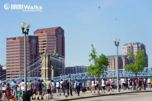 2023 NAMIWalks SWOH Walkers along the route by the bridge