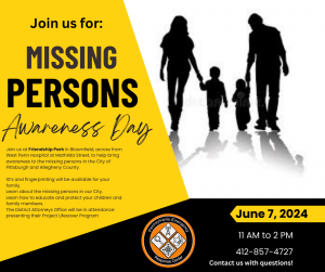 Missing Persons Awareness Day – Pittsburgh