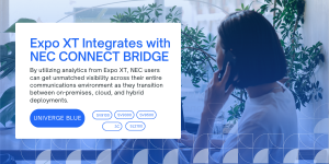 Expo XT banner Integrates with NEC Connect text