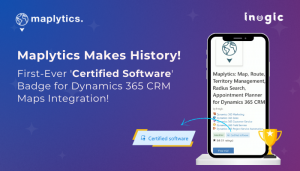 Certified Software Badge for Dynamics 365 CRM Maps Integration