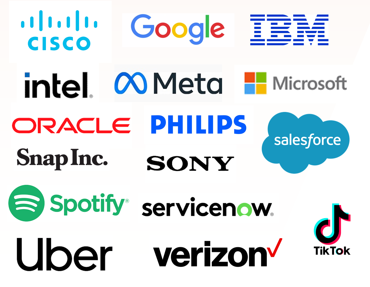 AST Membership includes leading companies such as Cisco, Google, IBM, Intel, Meta, Microsoft, Oracle, Philips, Salesforce, ServiceNow, Snap, Sony, Spotify, TikTok, Uber, and Verizon, to name a few of AST’s Membership.