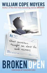 book cover featuring a person's profile in silhouette against a bright sky.