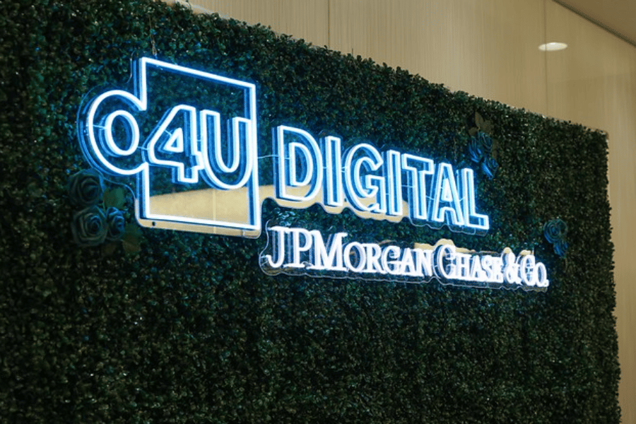 Photo of JPMorgan Chase and O4U Digital Event Logo