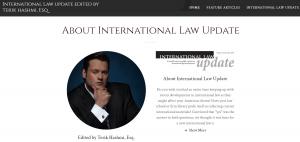Editor Terik Hashmi of International Law Update