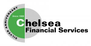 National Broker Dealer Chelsea Financial Services' Silver Anniversary Logo