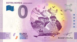 Front of the Sotra-Noreg 0 Euro banknote