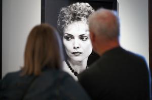 Guests viewing Phillip Caruso photography at Forest Hall Studios Spring Summer Exhibition