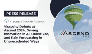 Viscosity Debuts at Ascend 2024, Driving Innovation in AI, Oracle 23c, and Rain Forecasting in Unprecedented Ways