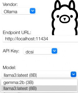 Ollama Models Menu Screenshot