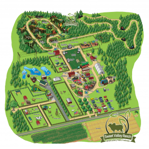 Sweet Valley Ranch's Dinosaur World Attraction Map