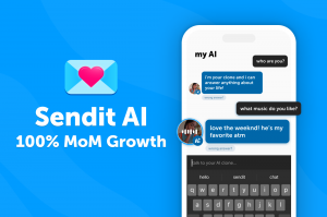 Sendit AI Chat Sees 100% Month-Over-Month Growth