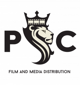 Letters P&C between lion head for logo