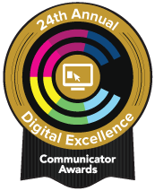 Communicator Award Logo for Higher Ed Crowdfunding Campaign