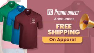 Promo Direct Announces Free Shipping On Apparel Products