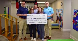 Brian Bordelon (Pres., Triad), Abigail Prescott (Fundraising & Patient Care Coordinator, Launch), David Smith (Business Dev., Triad & Board Member, Launch), Chantelle B. Varnado, PhD (Exec. Director, Launch), John Schempf (Pres., The Newtron Group)