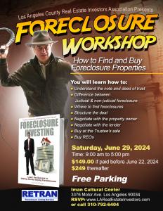 Foreclosure workshop flyer