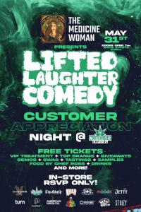 Join Us for Lifted Laughter Comedy Night at Cannabis Capitol - A Special Thank You to Loyal Customers